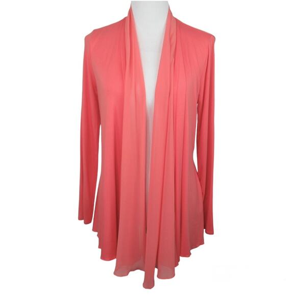DKNY Jersey Knit Chiffon Open Front Cardigan Womens Size XS/S - Picture 5 of 11